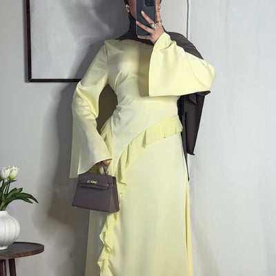 Robe Amina - jaune beurre -