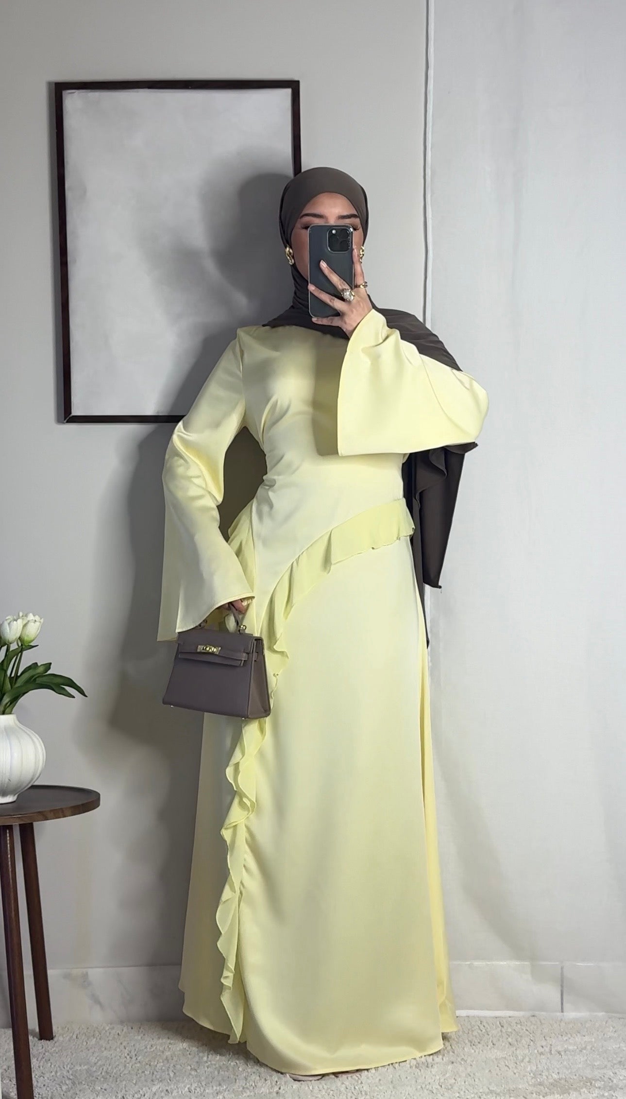 Robe Amina - jaune beurre -