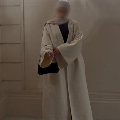 Manteau-kimono long - écru -