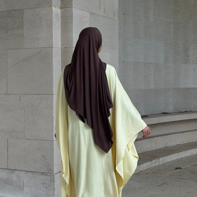 Abaya Ameera - jaune beurre -