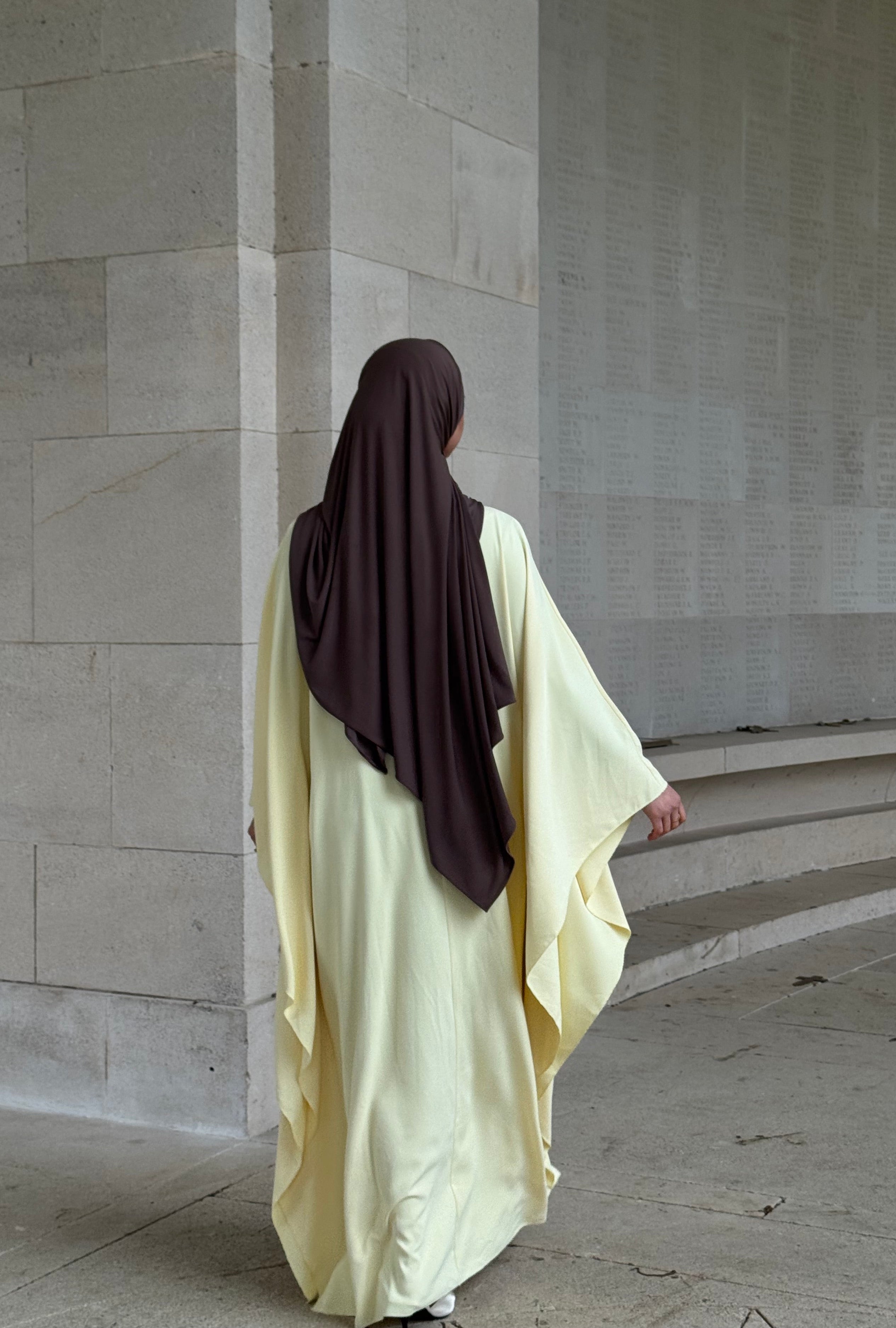 Abaya Ameera - jaune beurre -