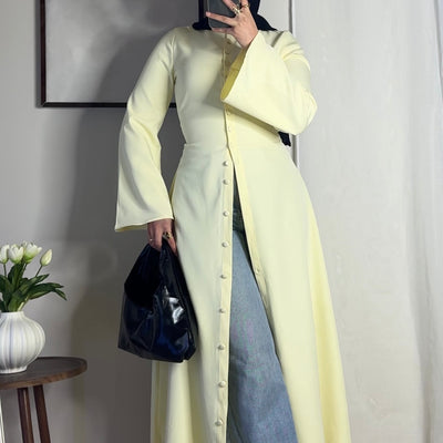 Robe Tahara - jaune beurre -