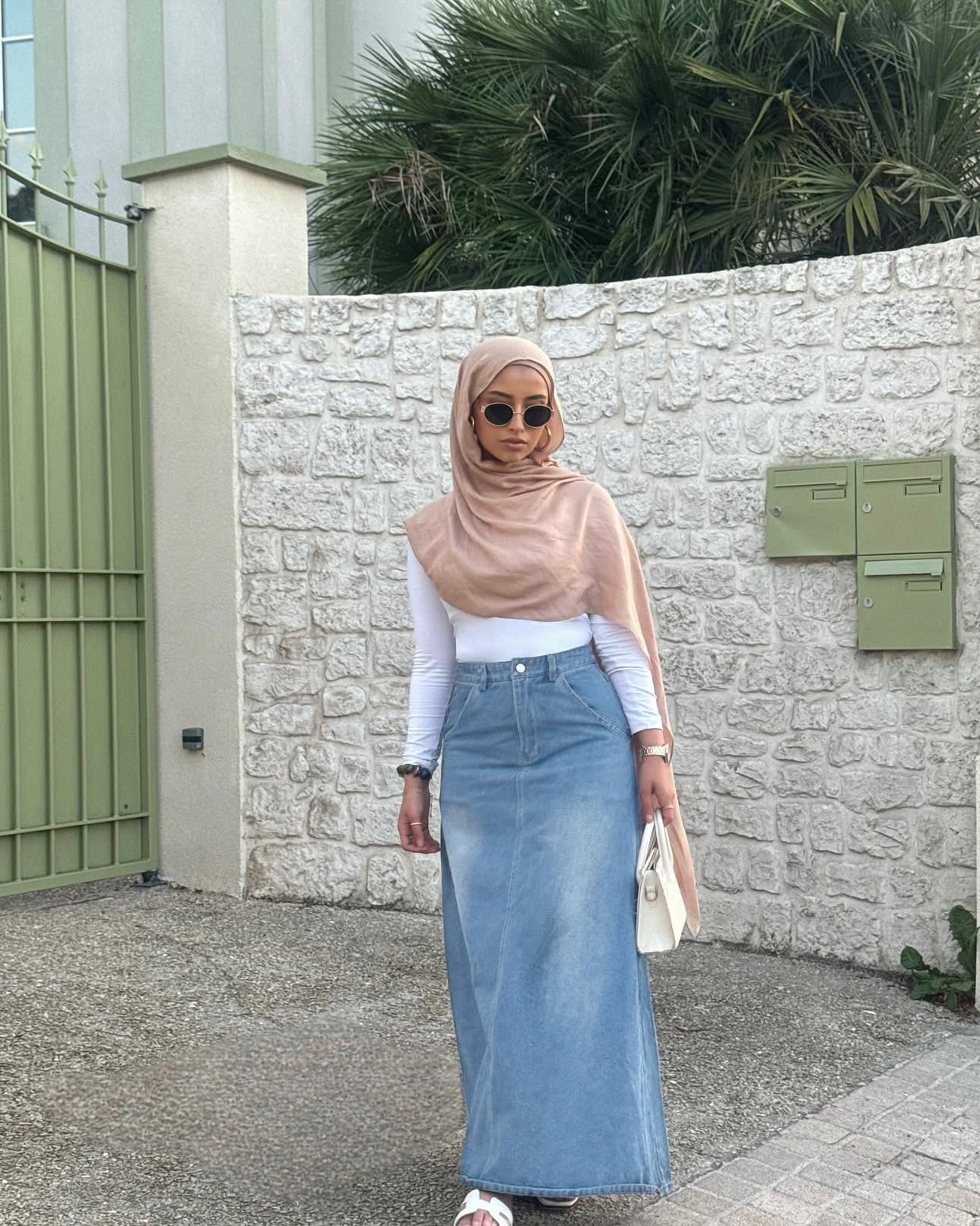 Jupe en jean - bleu -