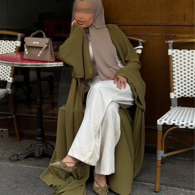 Abaya Nihel 4 pièces - olive - [précommande]