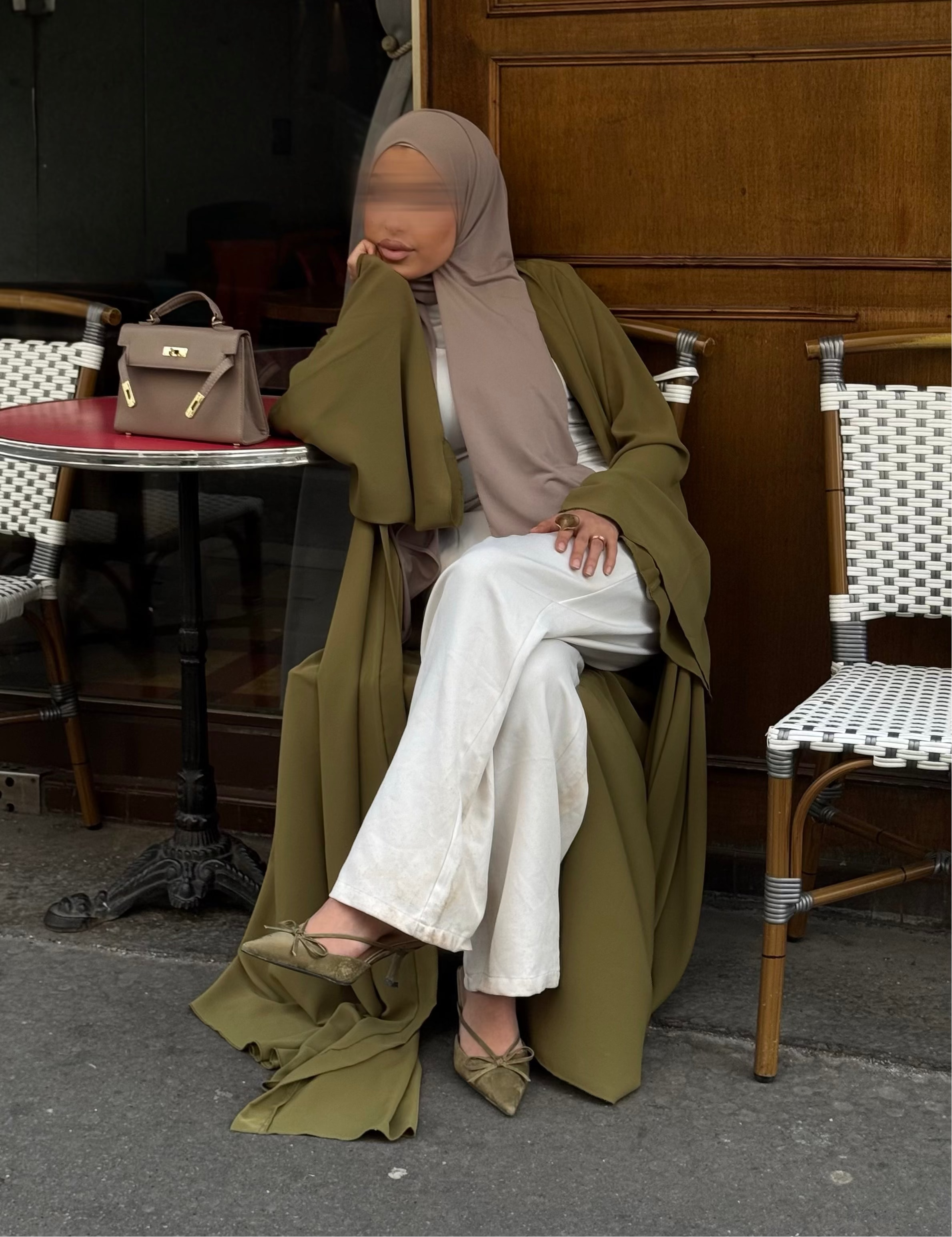 Abaya Nihel 4 pièces - olive - [précommande]