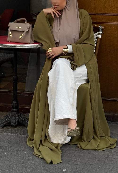 Abaya Nihel 4 pièces - olive - [précommande]