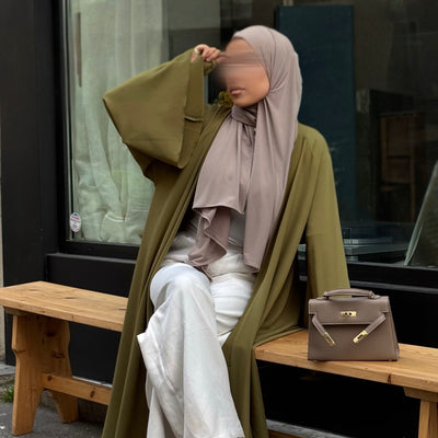 Abaya Nihel 4 pièces - olive - [précommande]