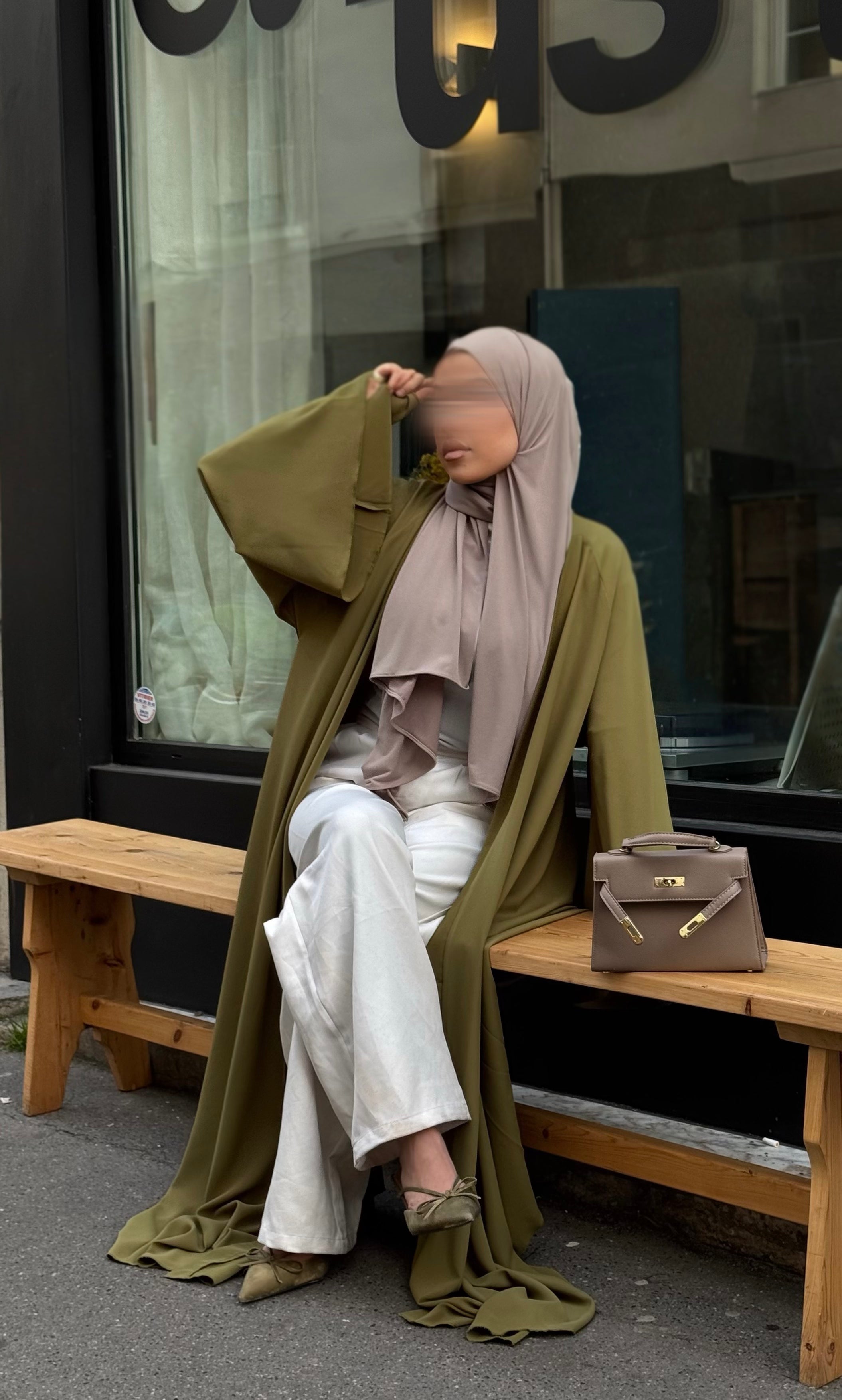 Abaya Nihel 4 pièces - olive - [précommande]