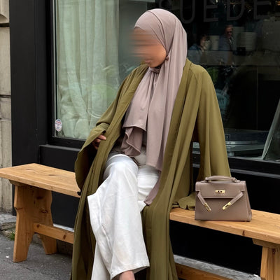Abaya Nihel 4 pièces - olive - [précommande]