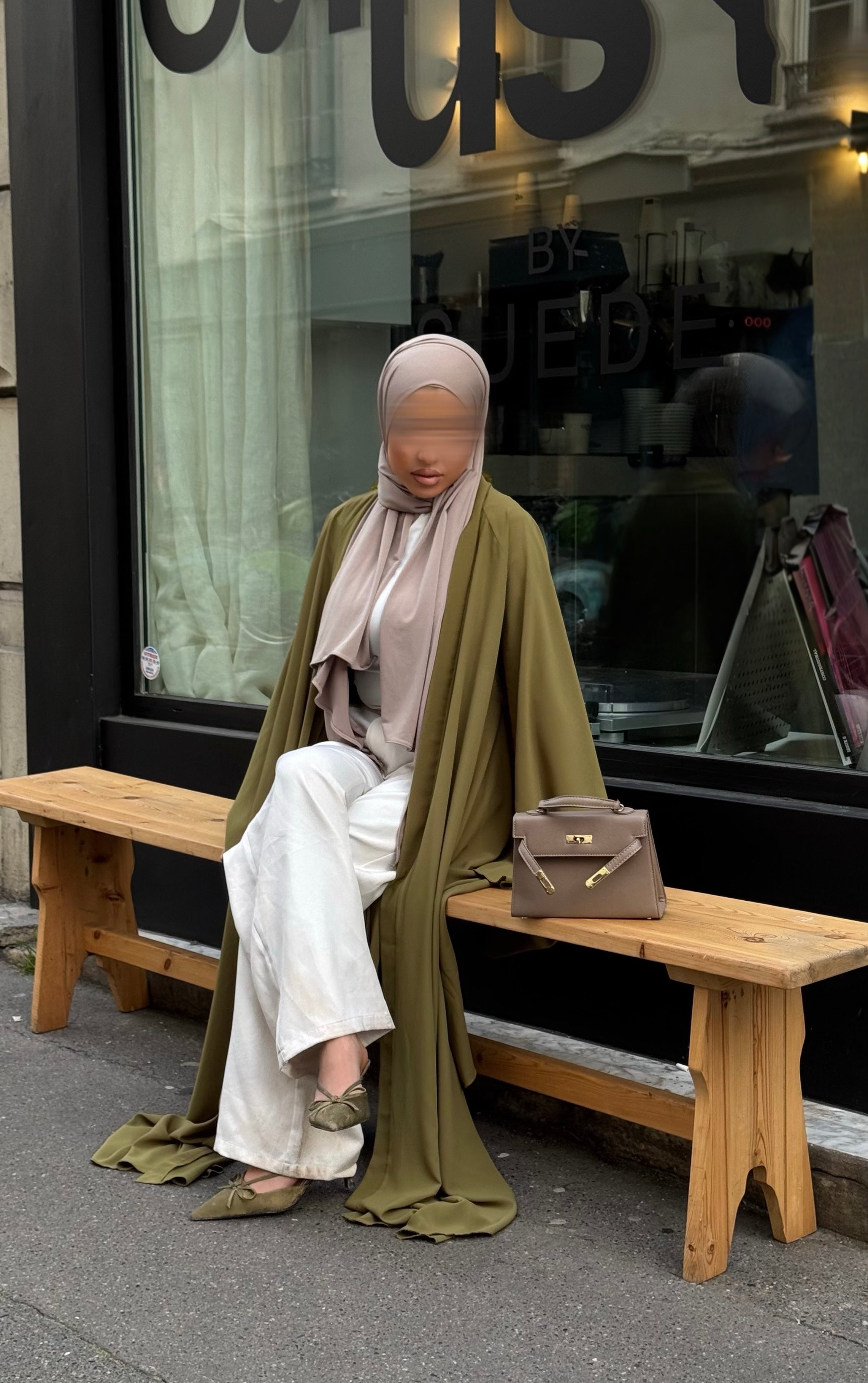 Abaya Nihel 4 pièces - olive - [précommande]