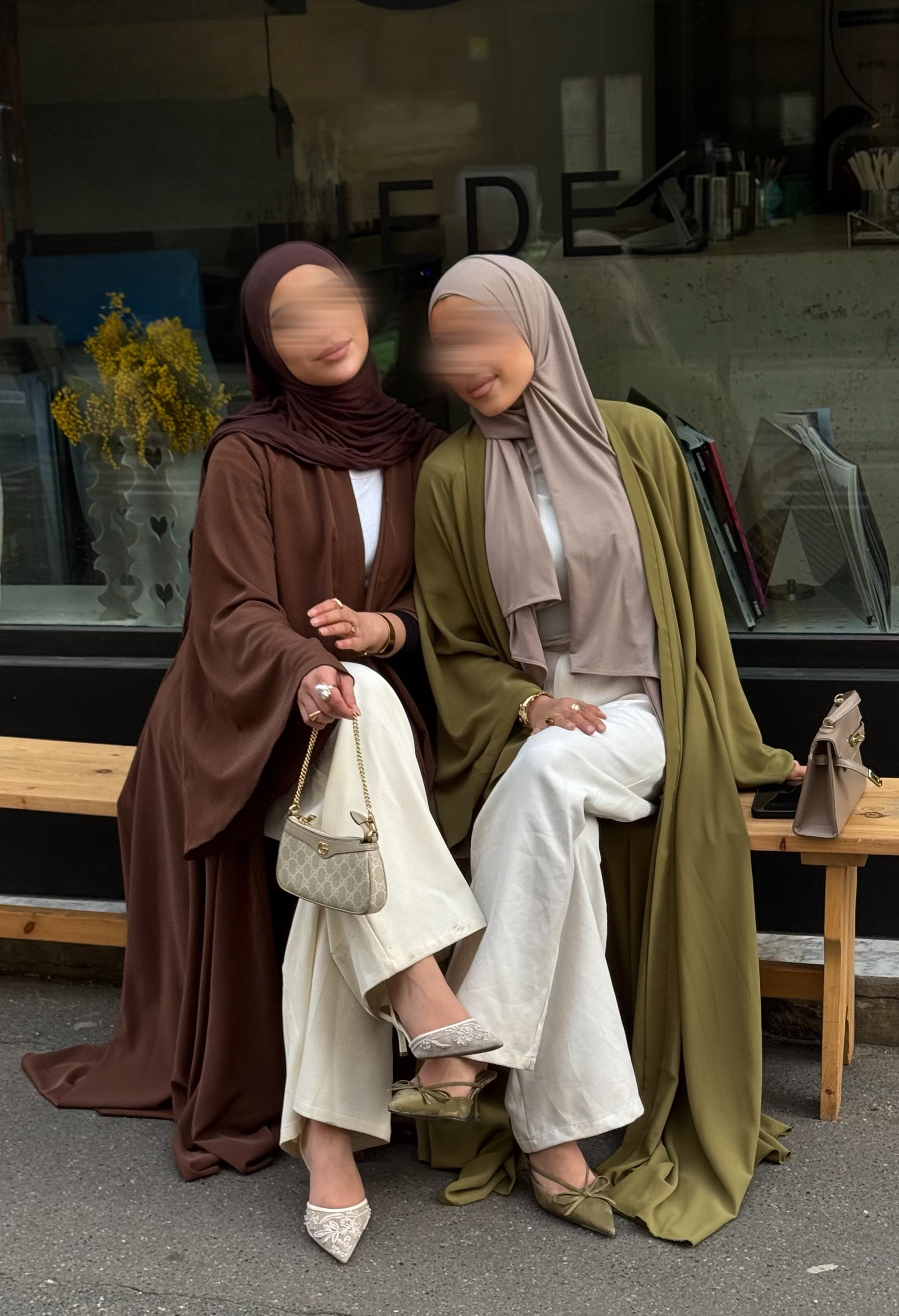 Abaya Nihel 4 pièces - marron - [précommande]