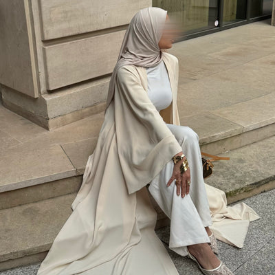 Abaya Nihel 4 pièces - light beige - [précommande]
