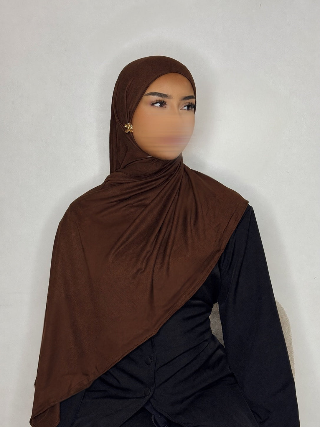 Hijab Jersey coton - chocolat -