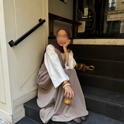 Robe comfy sans manches - taupe -