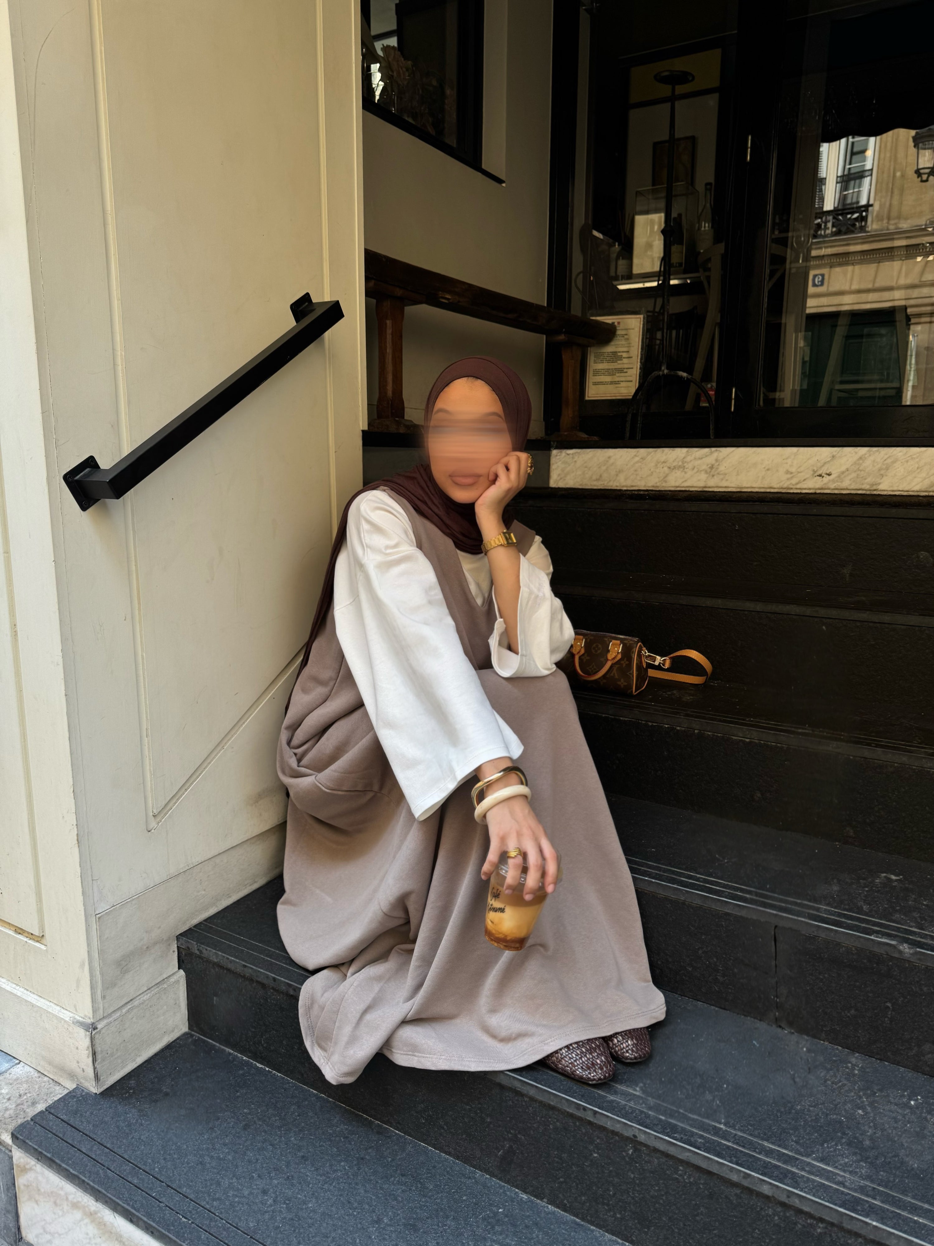 Robe comfy sans manches - taupe -
