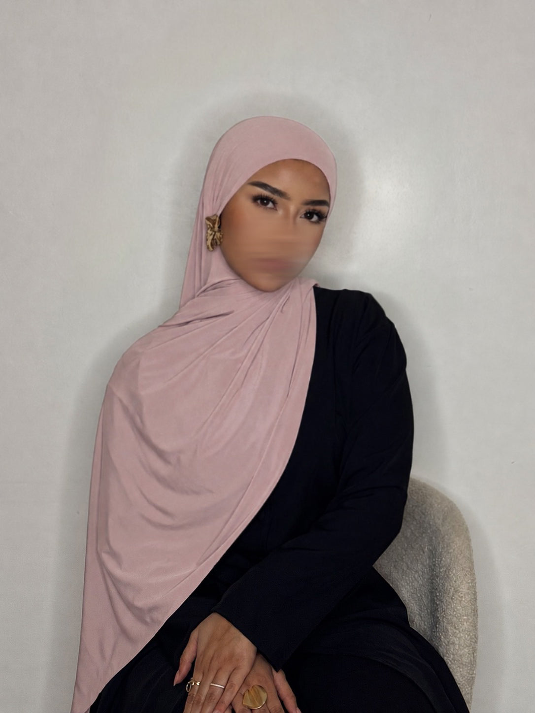 Hijab Jersey Premium - rose pâle -
