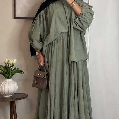 Ensemble 100% coton - olive -