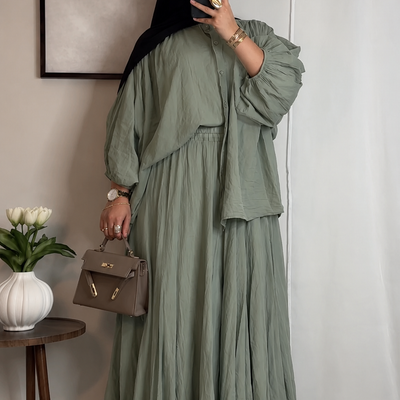 Ensemble 100% coton - olive -