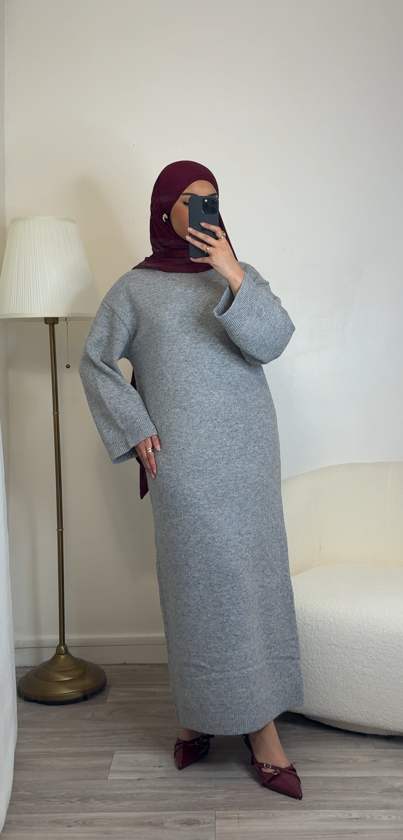 Robe pull Yumna - gris -