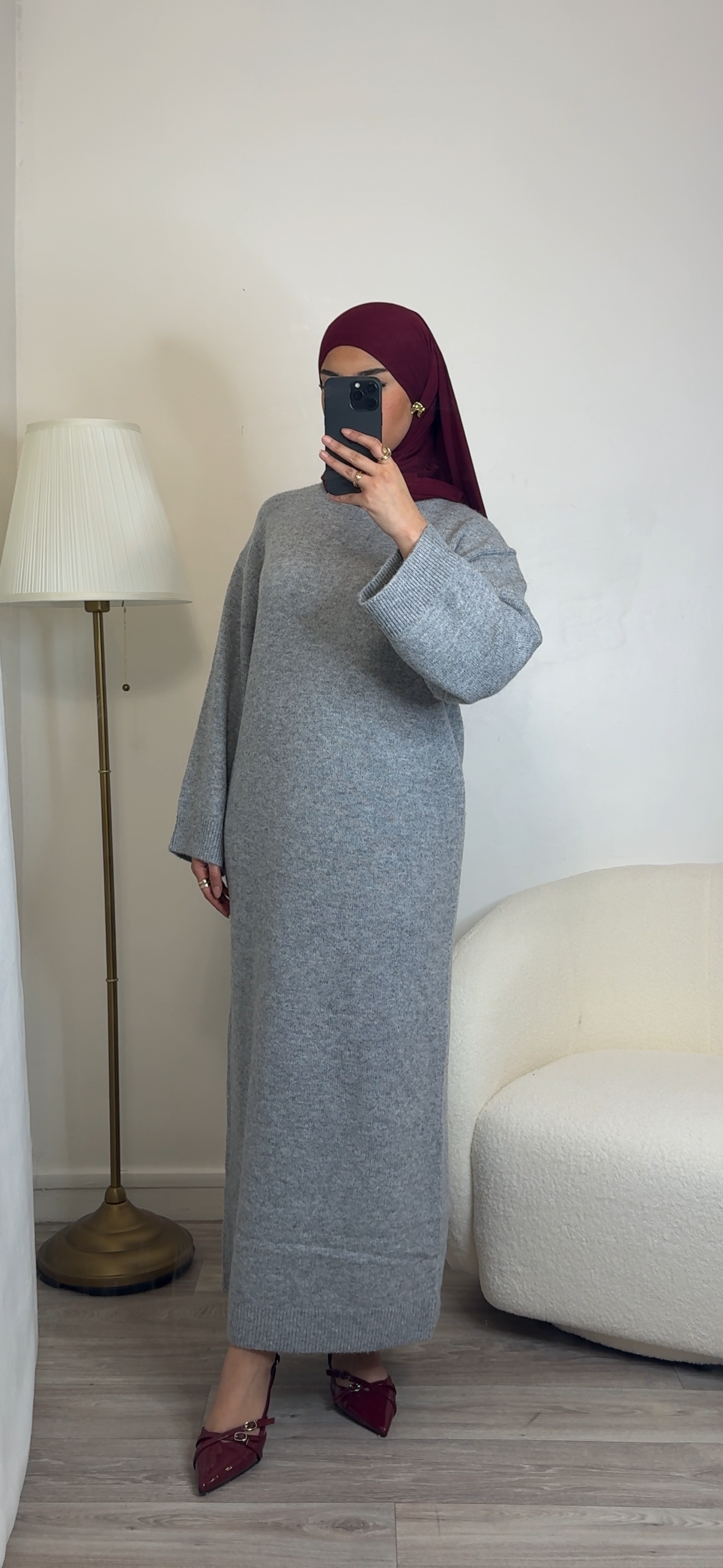 Robe pull Yumna - gris -