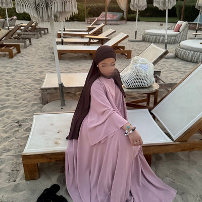 Abaya Nihel 4 pièces - baby pink -