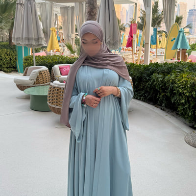 Abaya Nihel 4 pièces - baby blue -