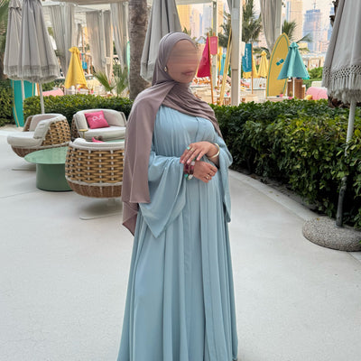 Abaya Nihel 4 pièces - baby blue -