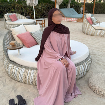 Abaya Nihel 4 pièces - baby pink -