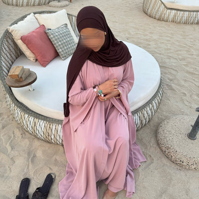 Abaya Nihel 4 pièces - baby pink -