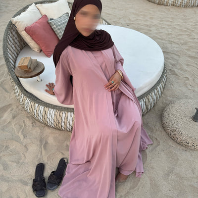 Abaya Nihel 4 pièces - baby pink -