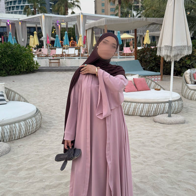 Abaya Nihel 4 pièces - baby pink -