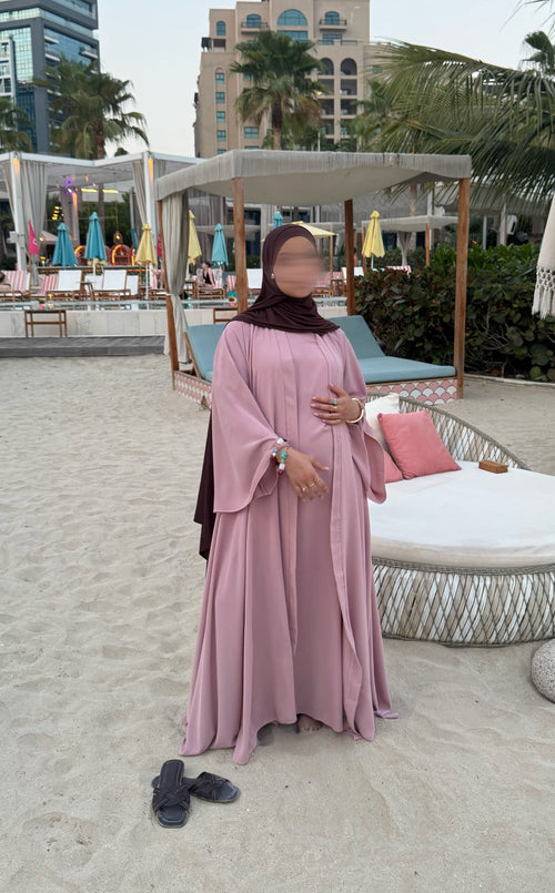 Abaya Nihel 4 pièces - baby pink - [PRÉCOMMANDE]