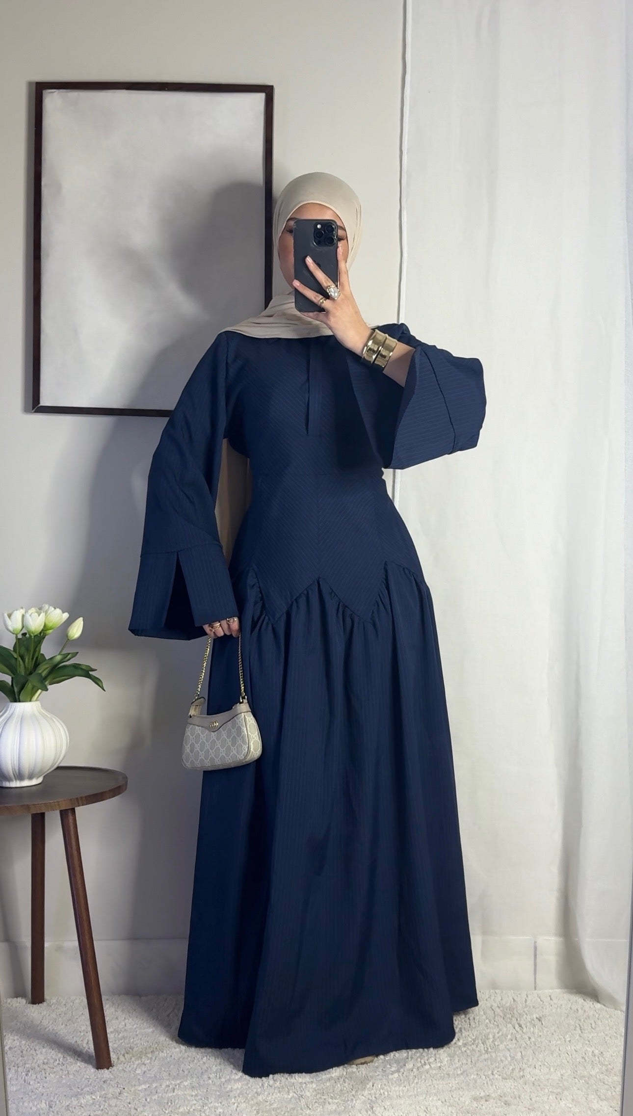 Robe Zahra - bleu marine -