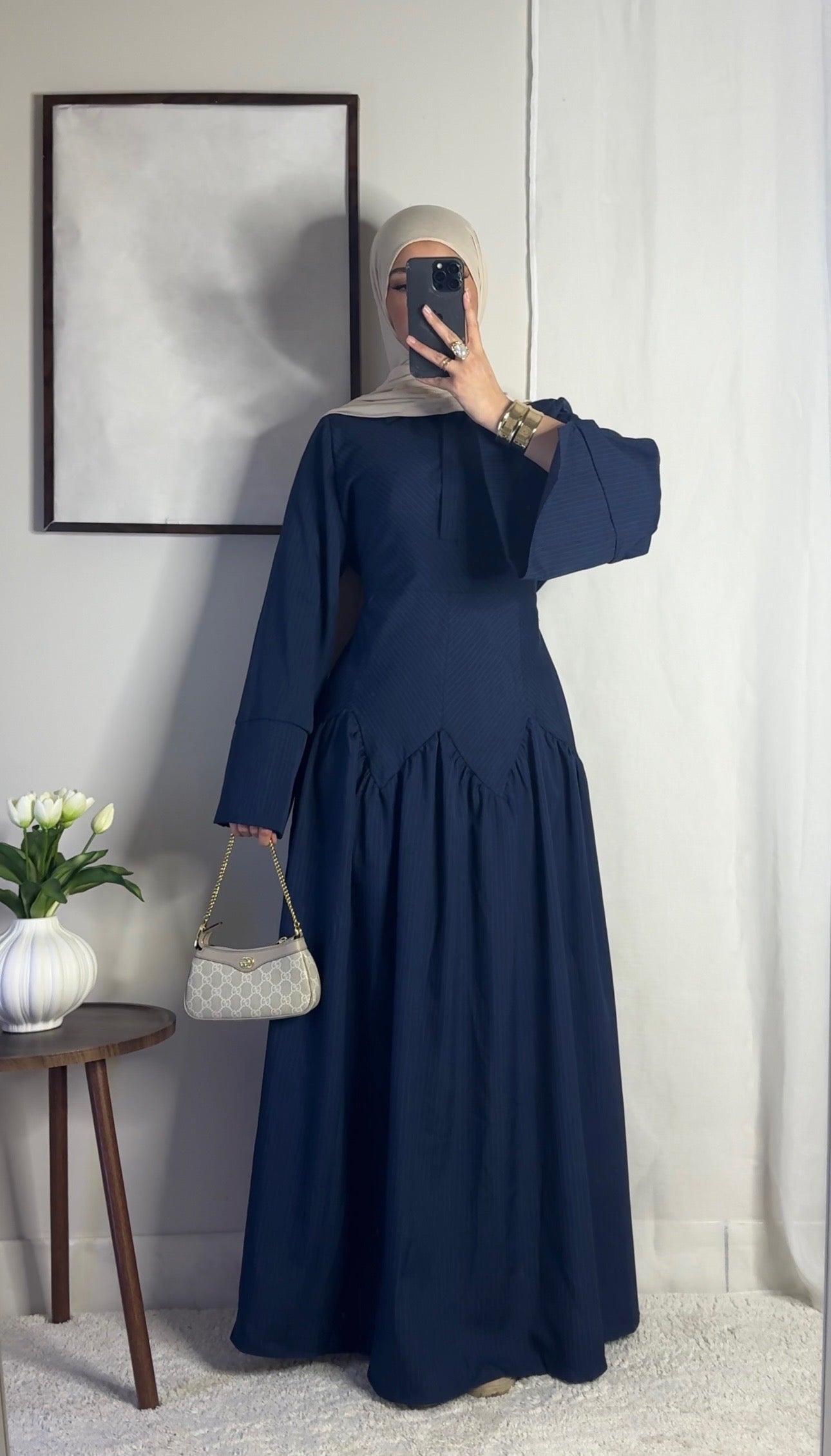 Robe Zahra - bleu marine -