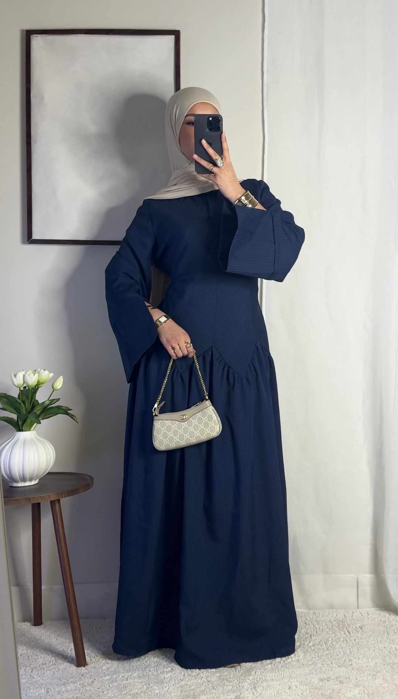 Robe Zahra - bleu marine -