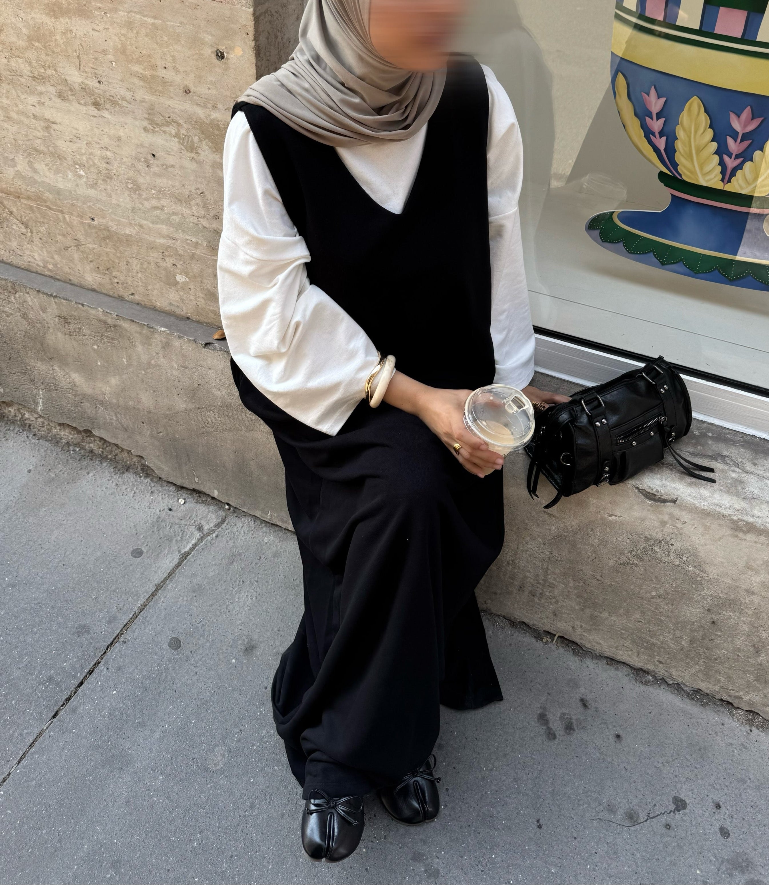 Robe comfy sans manches - noir -