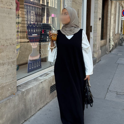 Robe comfy sans manches - noir -