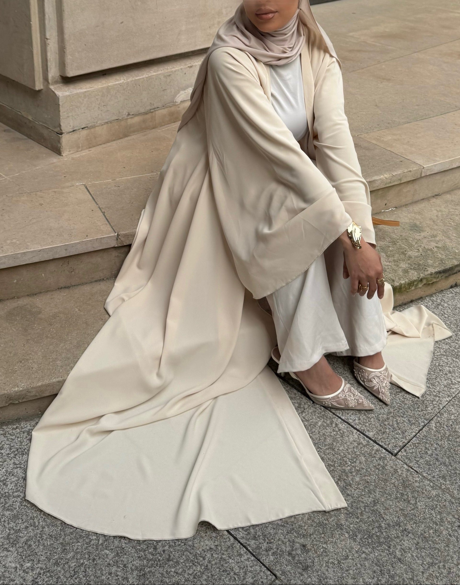 Abaya Nihel 4 pièces - light beige - [précommande]