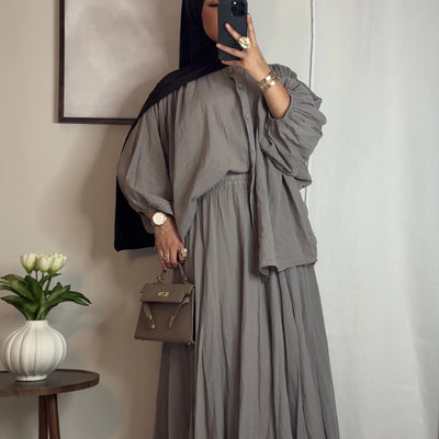 Ensemble 100% coton - taupe -