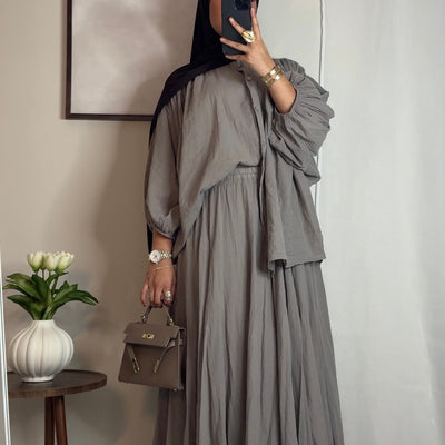 Ensemble 100% coton - taupe -