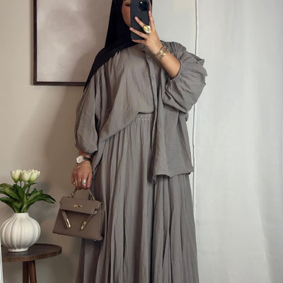 Ensemble 100% coton - taupe -