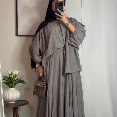 Ensemble 100% coton - taupe -