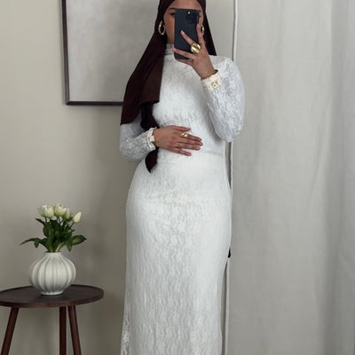 Robe dentelle blanche