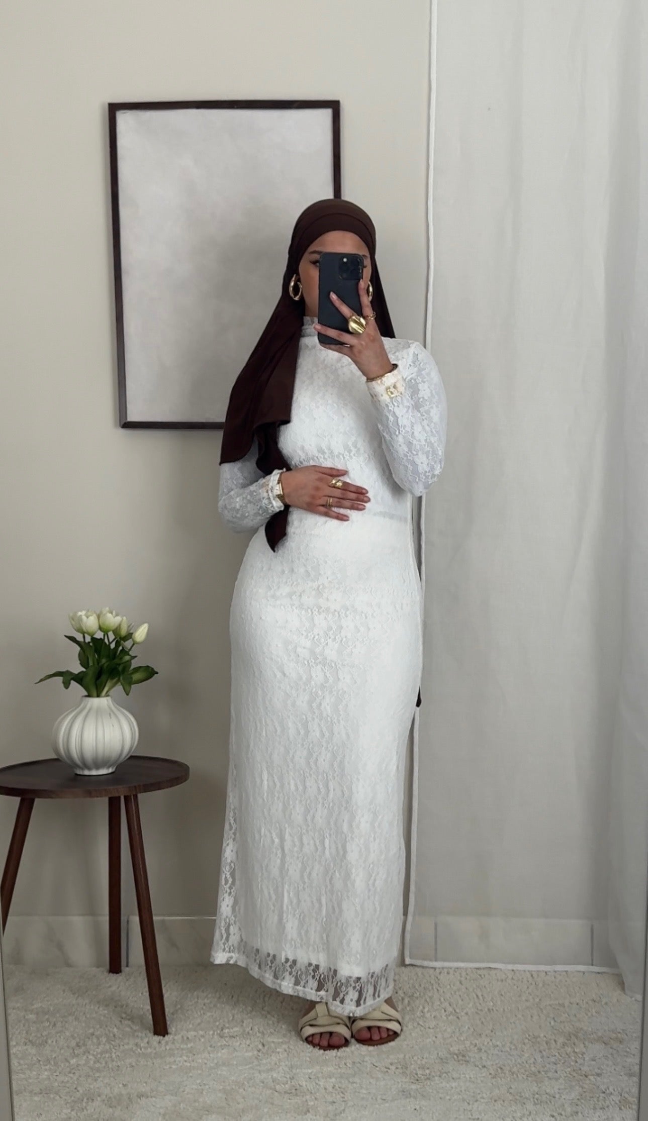 Robe dentelle blanche