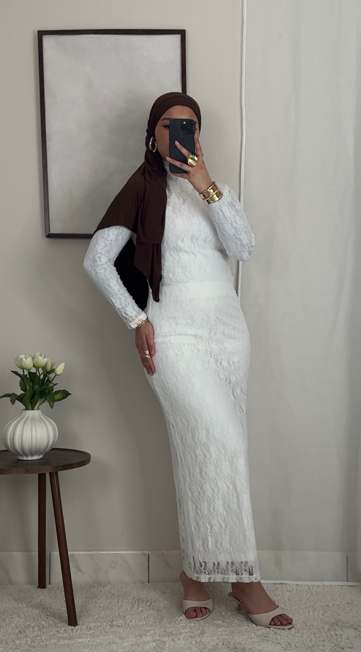 Robe dentelle blanche