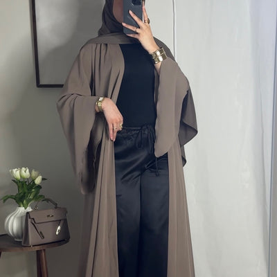Pantalon satin fluide - noir -