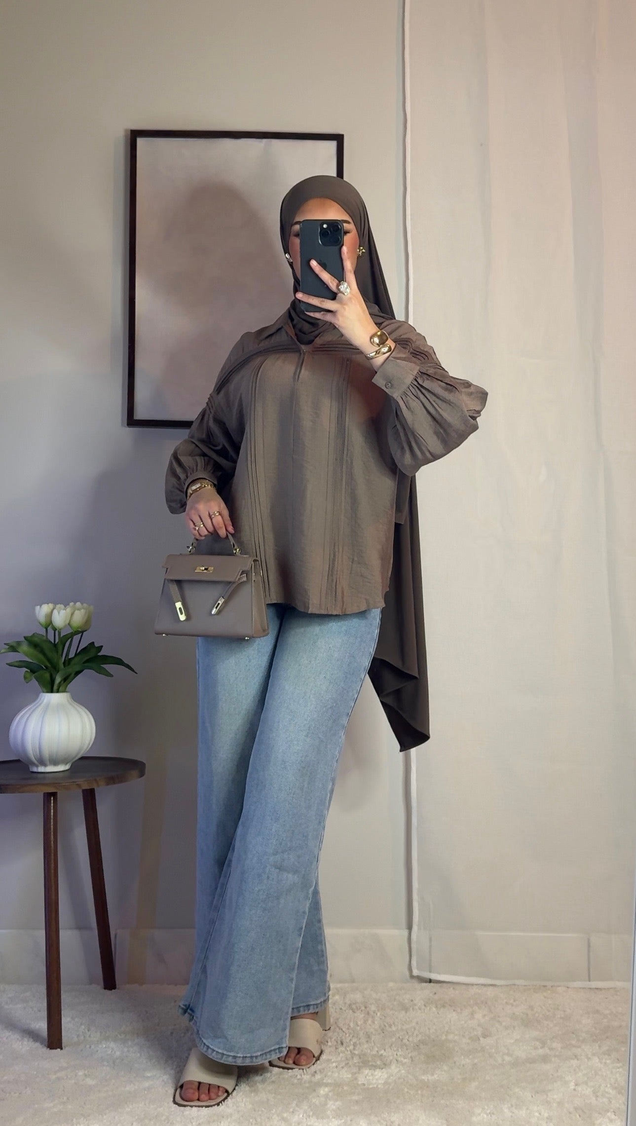 Blouse classique - taupe -