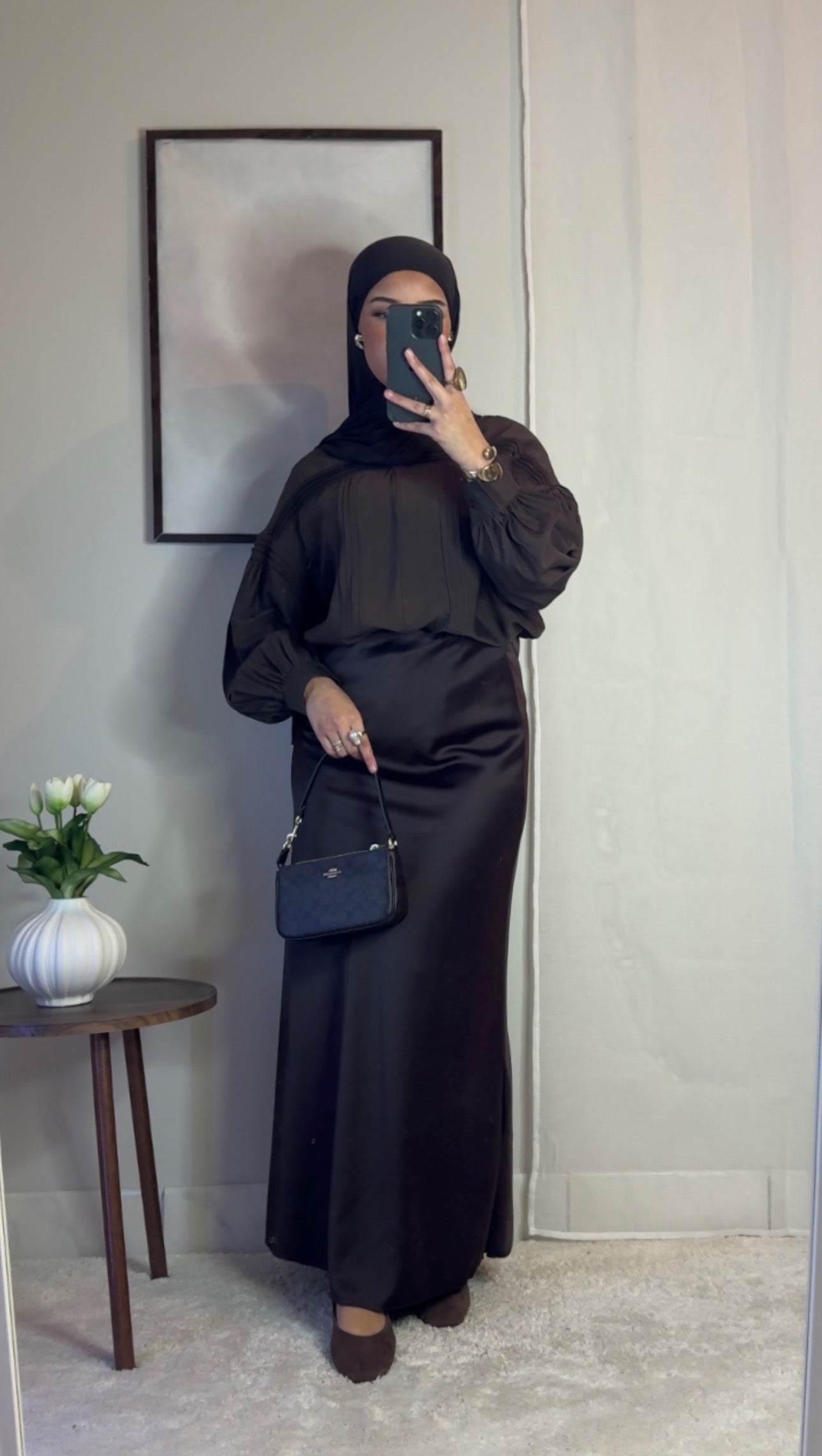 Blouse classique - café -