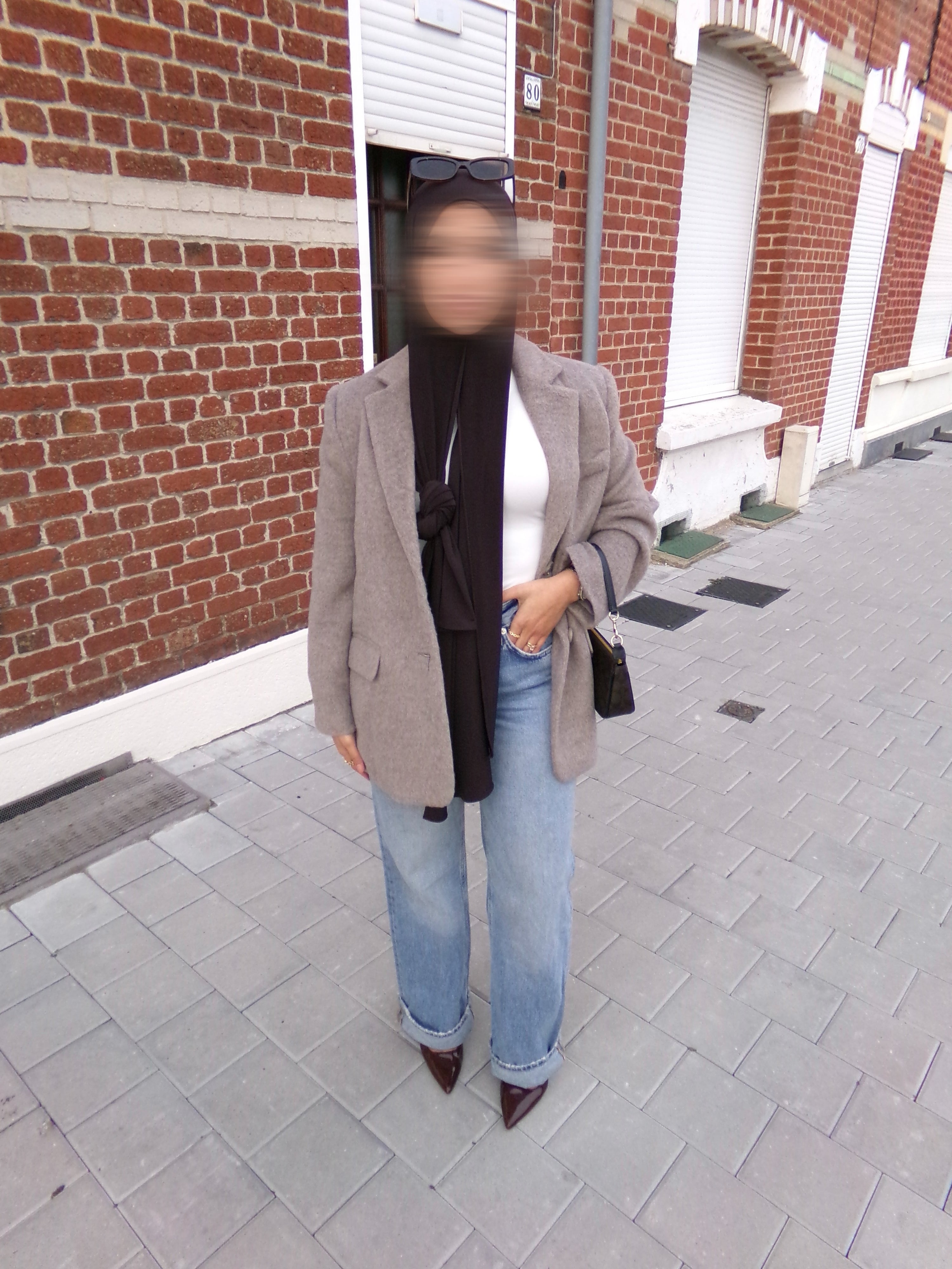Blazer fourrure - taupe -