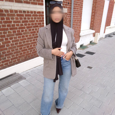 Blazer fourrure - taupe -